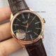 Copy Rolex Geneve Cellini Rose Gold Brown Belt Roman Black Dial Watch(2)_th.jpg